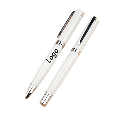 Pearl White Metallized Ballpoint Pen Signature