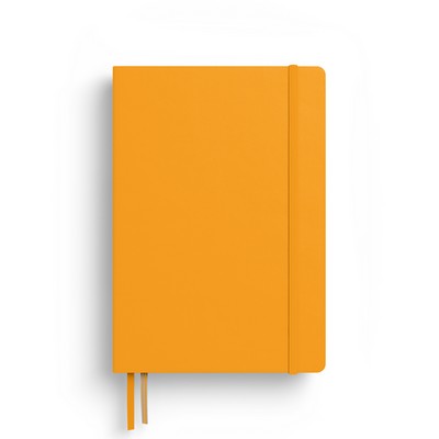 A5 Medium Hardcover Notebook - Rising Sun, Plain Pages