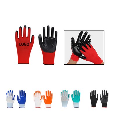 Nitrile Coated Gardening Work Gloves