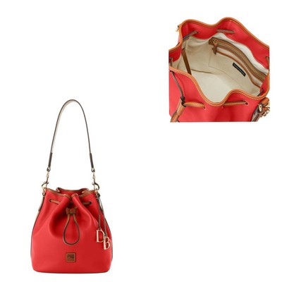 Dooney & Bourke Red Pebble Grain Drawstring