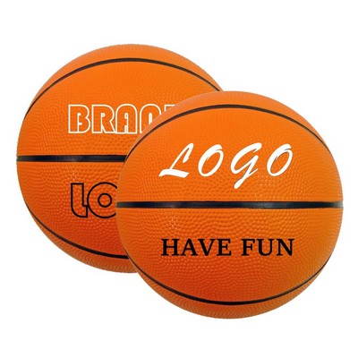 7" Mid-Size Rubber Basketball