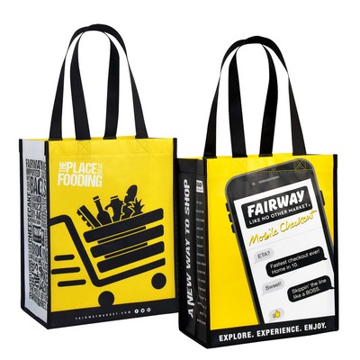 Full-Color Laminated Non-Woven Custom Promotional Tote Bag (9"x12"x6.5")