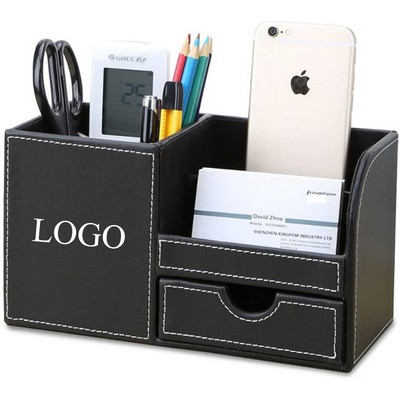 PU Leather Desk Organizer