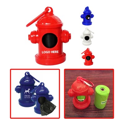 Fire Hydrant-Shaped Plastic Waste Bag Dispenser