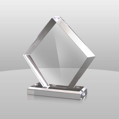 Clear Diamond Shape Award (7"x7"x2")