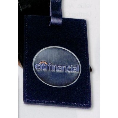 Leatherette Luggage Tag w/ 2" Club Lorente Medallion