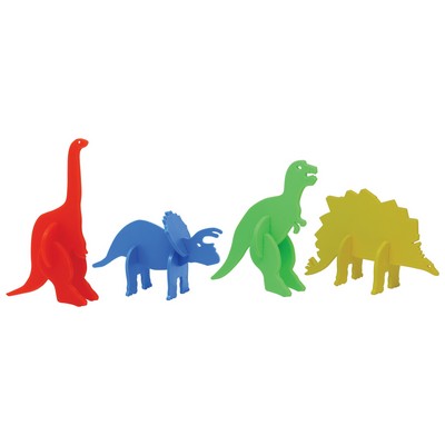 3-D Dinosaur Puzzles with 1 Color Imprint (set of 4)