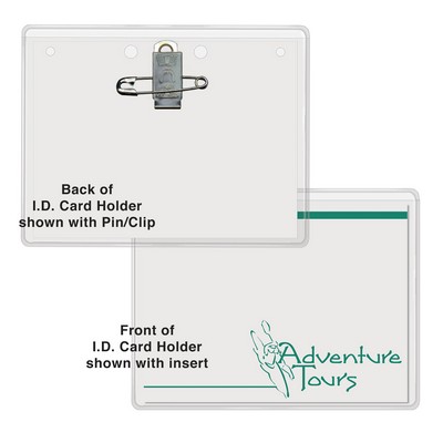 Top Loading I.D. Name Card Holder w/Combo (3" x 4")