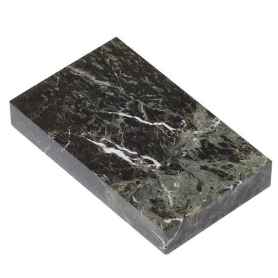 Jade Leaf Green Rectangular Marble Base (8"x¾"x4")