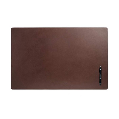 Top Grain Classic Leather Chocolate Brown Desk Mat Without Rails (30"x19")