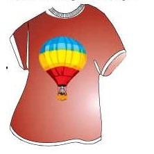 Hot Air Balloon T-Shirt Lapel Pin