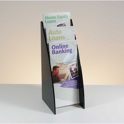 3-Pocket Brochure Holder w/Curved Sides - Countertop