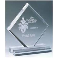 Diamond Jewel Clear Bevel Award - 3 1/2"x3 1/2"