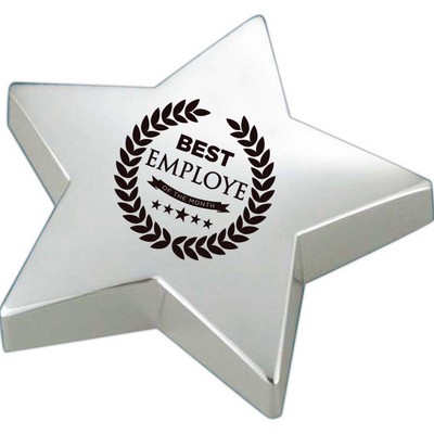 Silver Star Paperweight