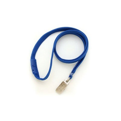 Flat Breakaway Economy Lanyard with Bulldog Clip