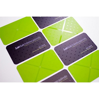 Silk Laminated 16 Pt. Business Card w/ Spot UV Back