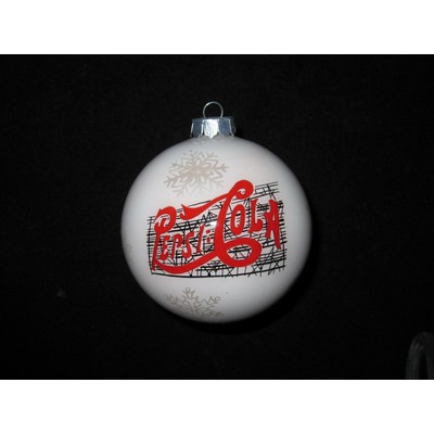 3" Ball Glass Ornament - Simple Artwork