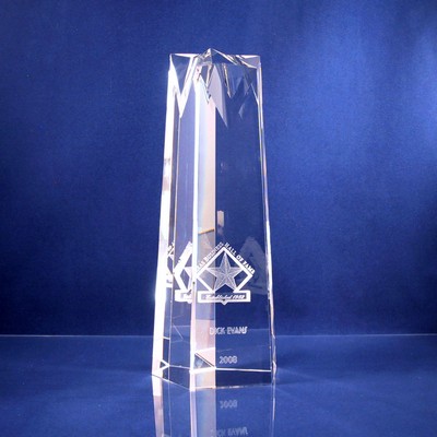 14" Optical Crystal Star Tower Award