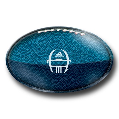 Custom Genuine Leather Football Shaped Paperweight (4 Color/ 1 Side)