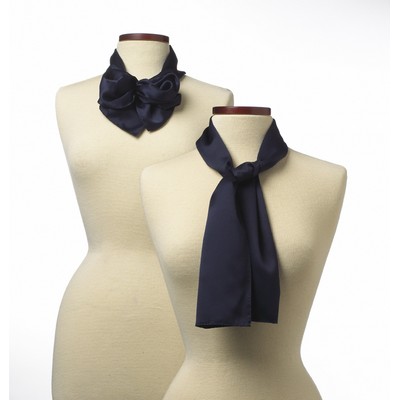 Navy Silk Scarf - 10"x54"