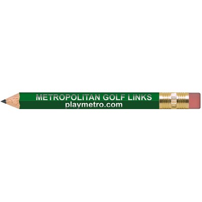 Golf Green Hexagon Golf Pencils with Erasers