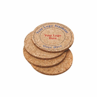 Round Cork Coaster (Set of 4)