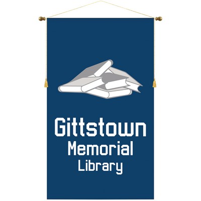 36" x 60" Podium Banner, Straight Cut/ No Fringe