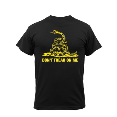 Military Vintage Black Don't Tread On Me T-Shirt (3XL)