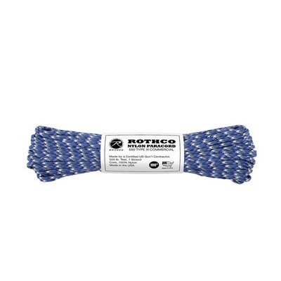 100' Blue Camo 550 Lb. Type III Commercial Paracord