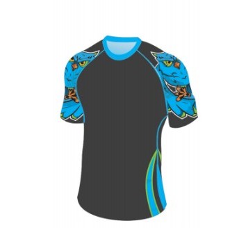 Fully sublimated short sleeve rash guard