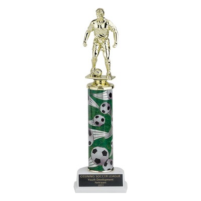 11 ½" Single Column Soccer Trophy w/Figure