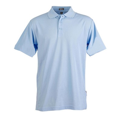 Vented Performance Fishing Polo Shirt-Sky Blue