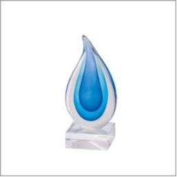 Radiant Drops Art Glass Award 8 1/2"H