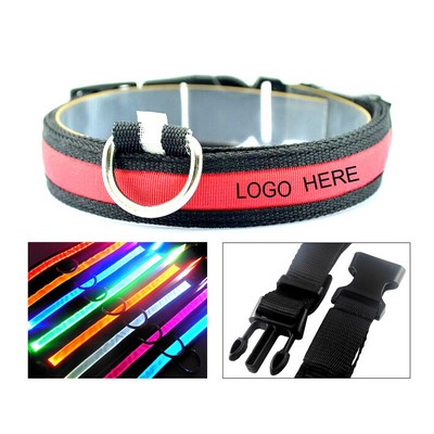 Adjustable LED Nylon Pet Collar