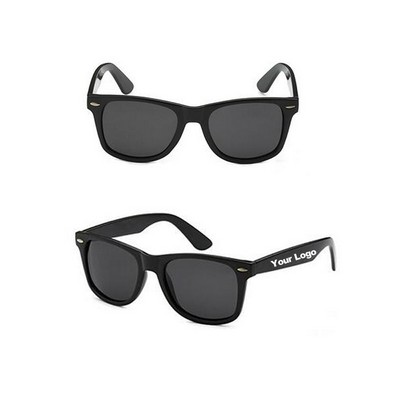 Classic 80's Vintage Style Retro Black Mirror Lens Sunglasses