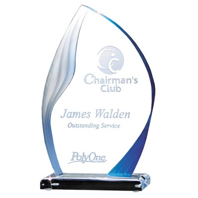 Medium Acrylic Blue Swirl Award