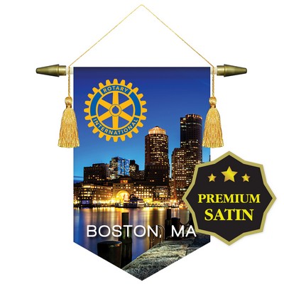 8" x 12" Premium Podium Banner V Cut/No Fringe