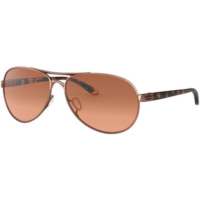 Oakley® Rose Gold/Brown Gradient Feedback Sunglasses