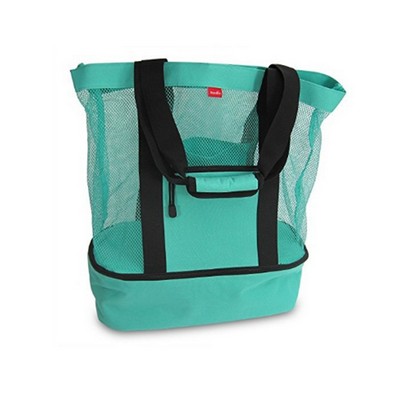 Mesh Beach Tote Bag with Cooler