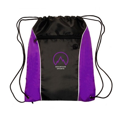 Color Flash Drawstring Backpack (2 Color Imprint)