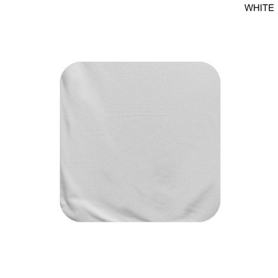 White Plush and Soft Velour Terry Cotton Blend Face Cloth, 12x12, Smooth surface, Blank Only