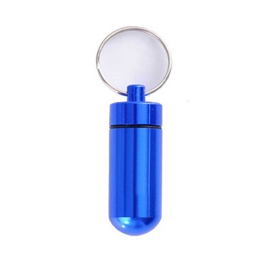 Aluminum Pill Holder Keychain