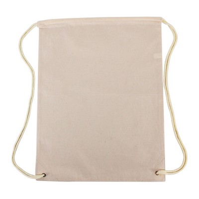 Cotton Canvas Natural Drawstring Bag