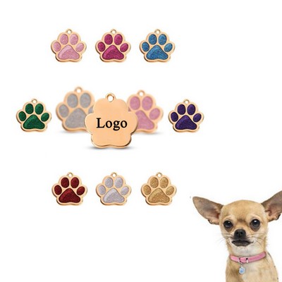 Foot Print Shaped Pet ID Tag