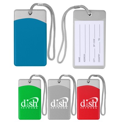 Rectangular Luggage Tag with Lanyard