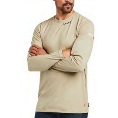 Ariat® FR Base Layer Men's Long Sleeve Khaki T-Shirt