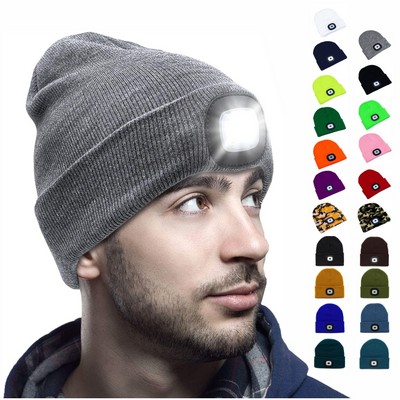 Led Beanie Hat With Light