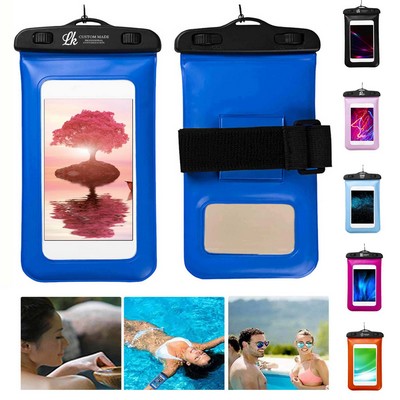 Waterproof Phone Pouch with Arm Band and Lanyard