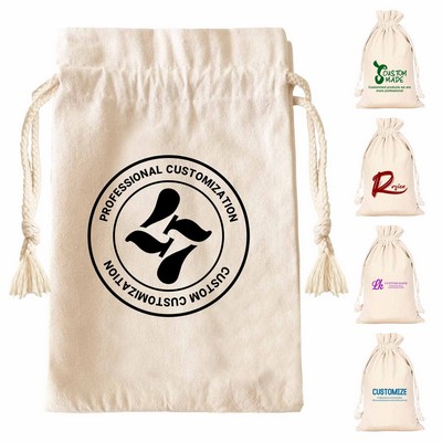 Overlock Canvas Drawstring Bag