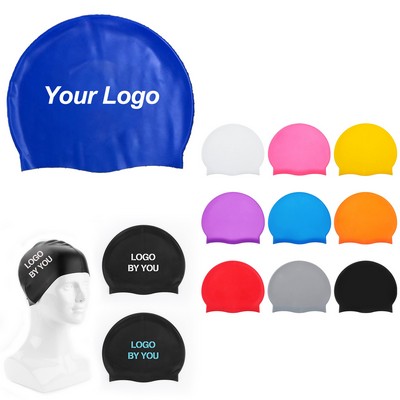 Unisex Silicone Swim Cap MOQ 50 PCS